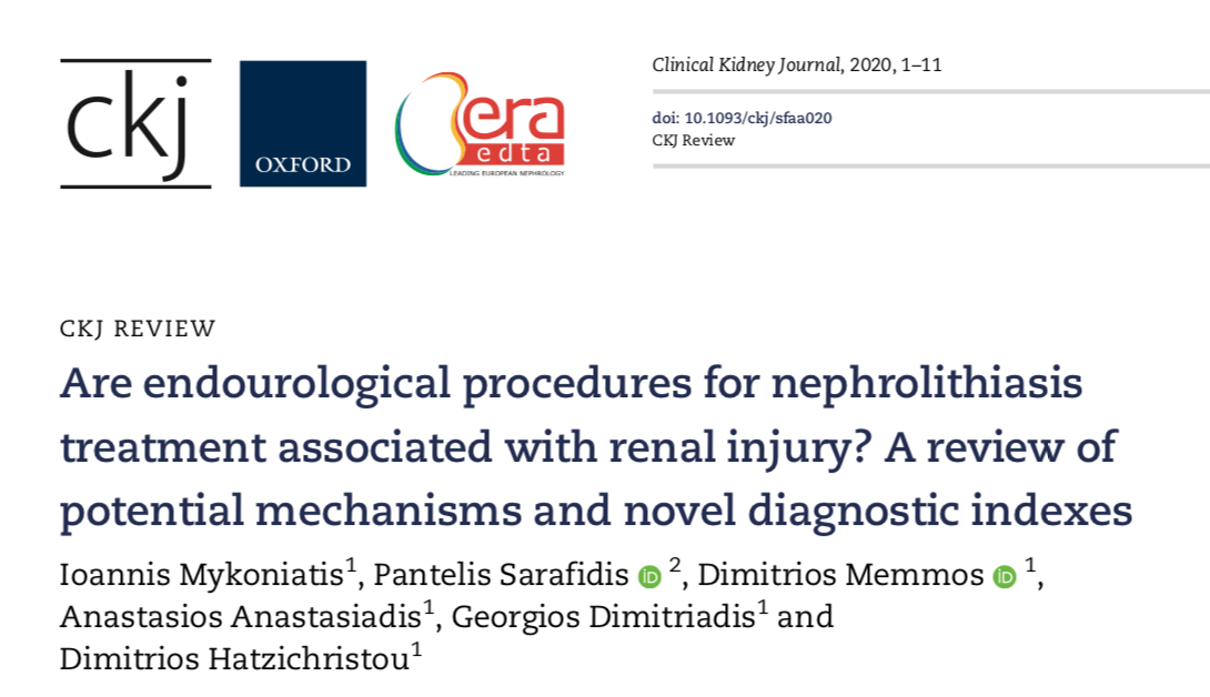Are endourological procedures for nephrolithiasis treatment associated with renal injury