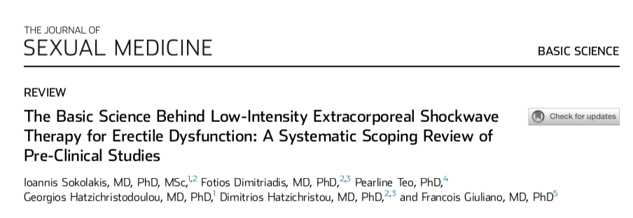 The Basic Science Behind Low-Intensity Extracorporeal Shockwave Therapy for Erectile Dysfunction