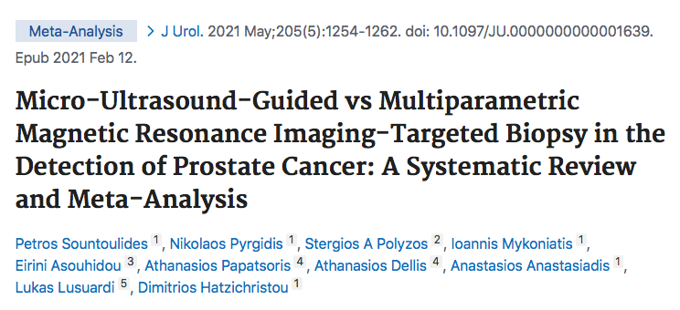 Micro-Ultrasound-Guided vs Multiparametric Magnetic Pesonance Imaging-Targeted Biopsy