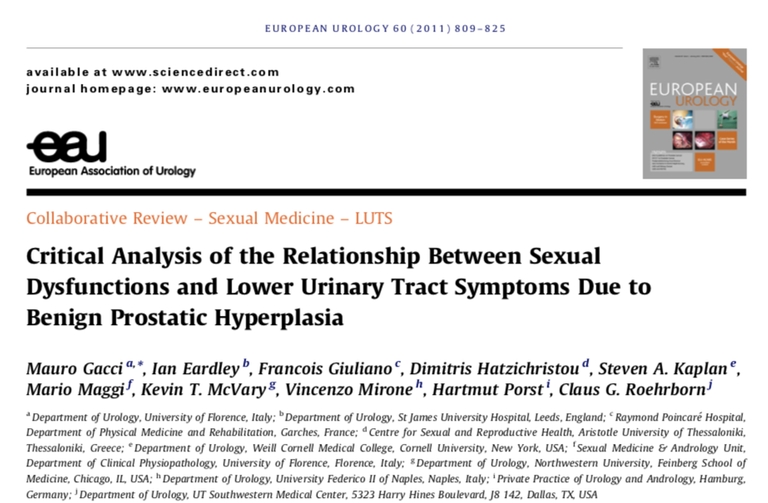 2. Critical Analysis of the Relationship Between Sexual Dysfunctions and Lower Urinary Tract Symptoms Due to Benign Prostatic Hyperplasia